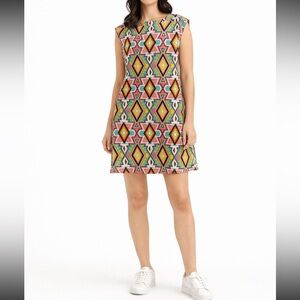 Anthropologie Uncle Frank Shifty geometric pattern Dress EUC size small